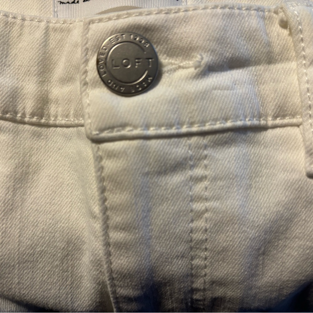 COPY - LOFT Made and loved high waist skinny white jeans 6 - Picture 5 of 7